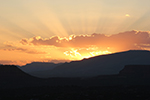 Red rock cliffs at dusk in Sedona
