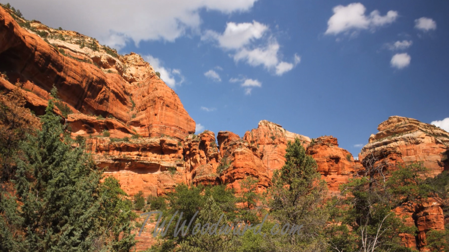 Sedona red rocks and desert sky